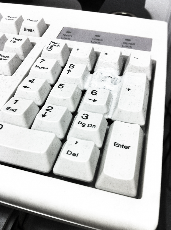 Melting keyboard